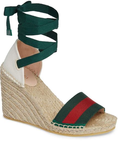 gucci women espadrille|gucci espadrille wedges.